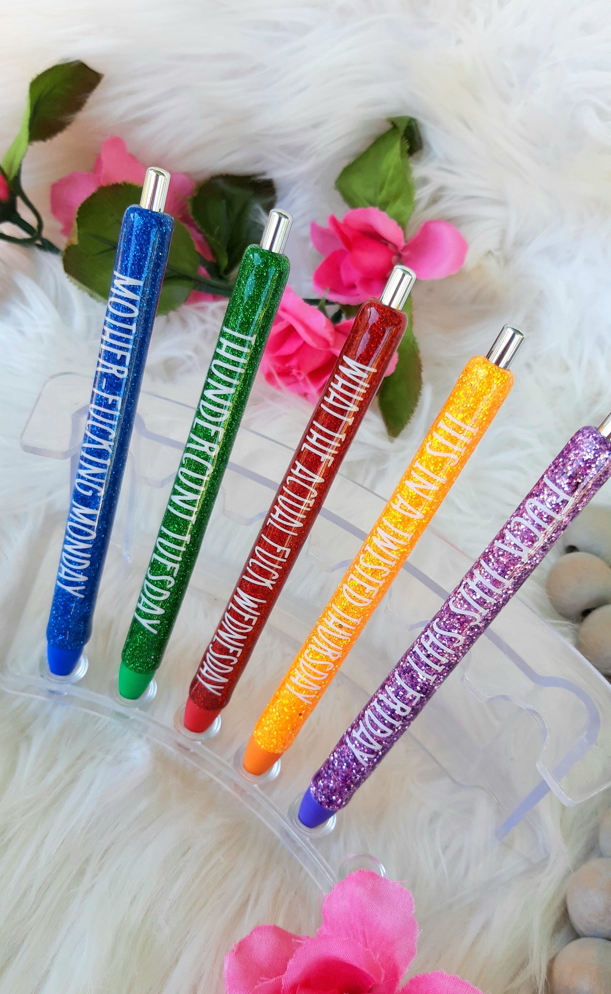 Days of the Week Glittered Pen Set – MPCreations